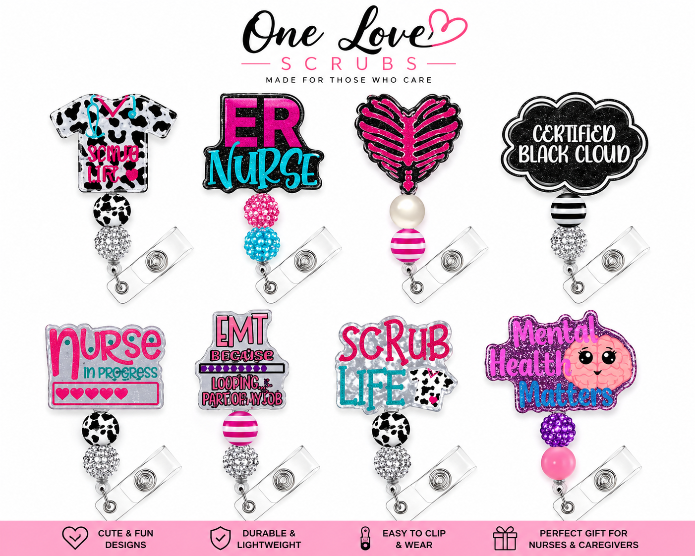 Nurse Badge Reels | Retractable ID Holders for Healthcare